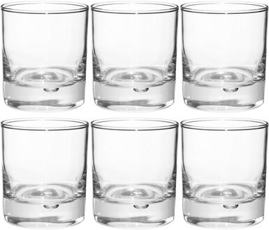 Set van 6x stuks whiskey glazen Georgi 300 ml van glas - Whiskeyglazen Transparant