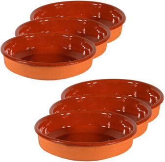 Set van 6x tapas borden/schalen Sevilla 26 cm en 24 cm