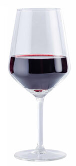 Set van 6x wijnglazen rood 530 cl - Wijnglazen Transparant