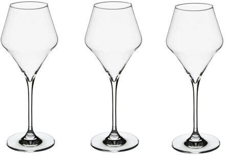 Set van 6x wijnglazen voor rode wijn Clarillo 370 ml van glas - Wijnglazen Transparant