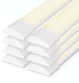 Set van 8 LED Batten 150cm - 50 Watt 6000lm (120lm/W) - 3000K warm wit - Vervangt 400 Watt - Samsung SMD LED chips - Flikkervrij - IP20 Stofdicht - Onderbouwverlichting