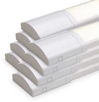 Set van 8 LED batten 60cm - 2520 lumen 18 Watt (140lm/W) - 4000K Neutraal Wit - Flikkervrij - IP20 voor binnen - Onderbouwverlichting - Koppelbaar