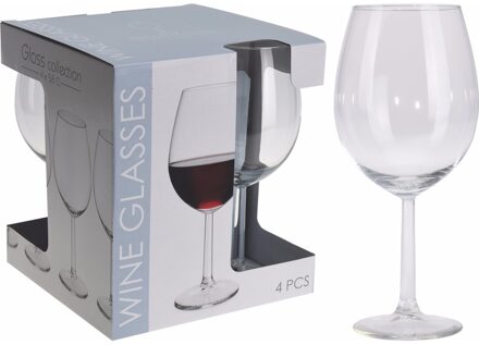 Set van 8 wijnglazen transparant 580 ml