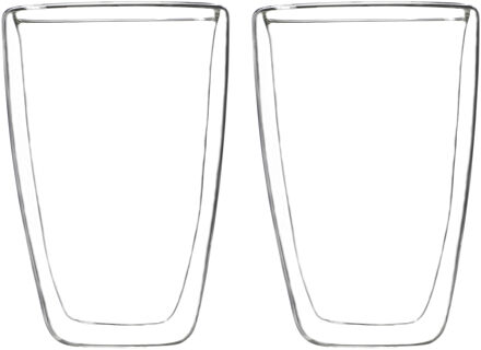 Set van 8x dubbelwandige koffie/theeglazen 400 ml