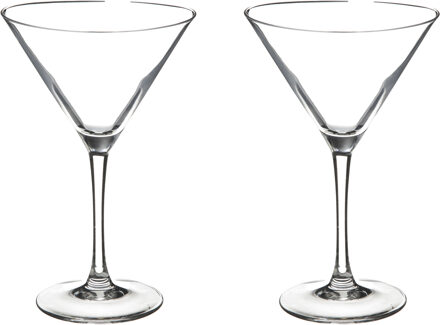 Set van 8x stuks cocktailglazen/martiniglazen van 210 ml - Drinkglazen Transparant