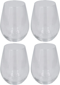 Set van 8x stuks drinkglazen/waterglazen van 350 ml transparant - Drinkglazen