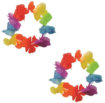 Set van 8x stuks hawaii krans hoofdband/krans