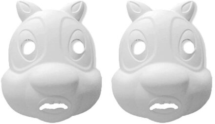 Set van 8x stuks papier mache knutsel maskers eekhoorn
