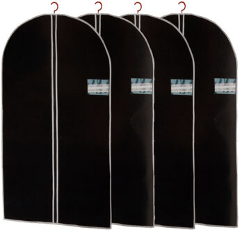 Set van 8x stuks zwarte kledinghoezen 60 x150 cm
