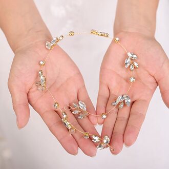 Set Van Bridal Hoofdband En Oorbellen Vintage Haarband Nobele Oorbellen Rhinestones Handgemaakte Hoofddeksels Tiara Bruiloft Haar Sieraden Headband