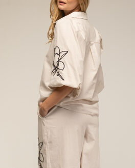 Set van broek en blouse Beige