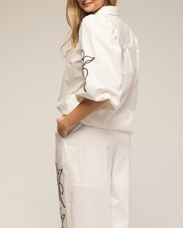 Set van broek en blouse Wit