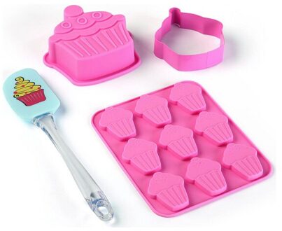 Set Van Cake Tins Siliconen (4 Stuks)