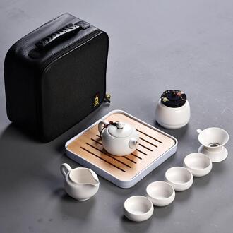 Set Van Keramische Reizen Kungfu Thee Set Eenvoudige Thee Brouwen Set Voor Outdoor Toerisme 1