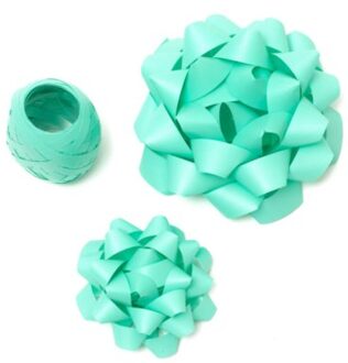 set van strik en lint - aqua