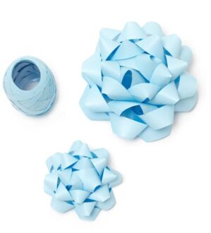 set van strik en lint - blauw