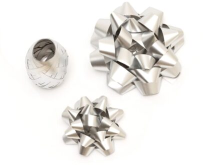 set van strik en lint - zilver