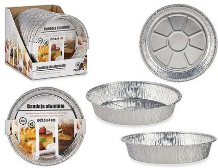 Set Van Trays Aluminium Rond (6 Stuks) (Ø 21,5X4 Cm)