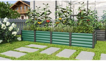 Set Voor Een Kas/verhoogd Bloembed Zincalume Maat L Zeewier/zwart