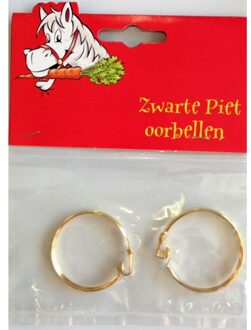 Set Zwarte Piet oorbellen goud