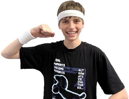 Set Zweetbandje/Polsbandje Wit Wit - Transparant