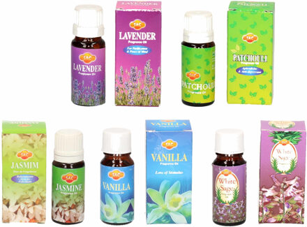 Setje geurolie potjes 5x stuks diverse geuren