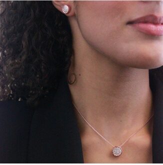 Sets Rond - Oostenrijks kristal Wit en roségoud - One Size