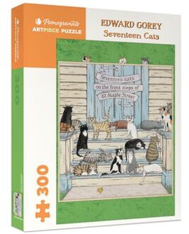 Seventeen Cats 300-Piece Jigsaw Puzzle - Pomegranate Artpiece Puzzle - Edward Gorey