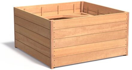 Sevilla 140x140x72 cm houten bloembak