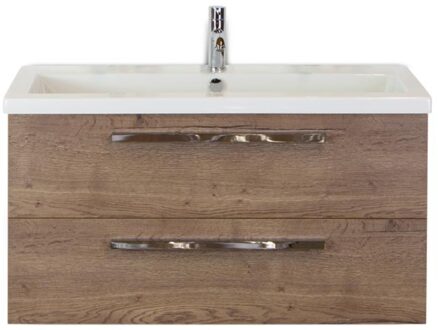 Seville Badmeubelset 100 cm - Tabacco - Wastafel Djazz 1 Kraangat