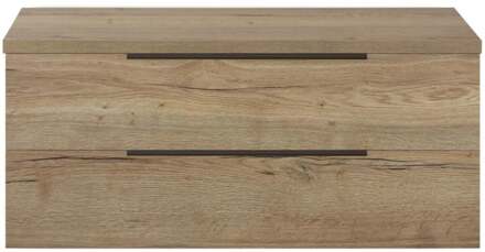 Seville Badmeubelset 120 cm - 2 Laden Dsu - Wastafelblad Natuur Eiken Edge Greep