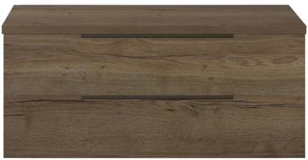 Seville Badmeubelset 120 cm - 2 Laden Dsu - Wastafelblad Tabacco Edge Greep