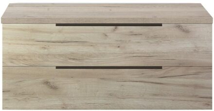 Seville Badmeubelset 120 cm - 2 Laden Esu - Wastafelblad Craft Oak Edge Greep