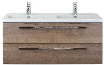 Seville Badmeubelset 120 cm - 2 Laden Tabacco - Wastafel Djazz Dubbel