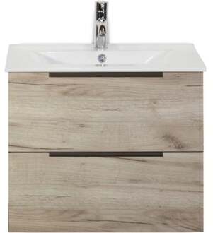 Seville Badmeubelset 60 cm - Craft Oak Edge Greep - Wastafel Enjoy