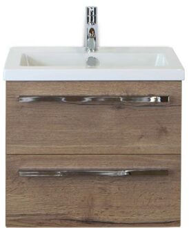 Seville Badmeubelset 60 cm - Tabacco - Keramische Wastafel Wit Djazz