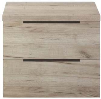 Seville Badmeubelset 60 cm - Wastafelblad Craft Oak Edge Greep