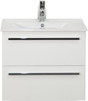 Seville Badmeubelset 60 cm - Wit Hoogglans - Keramische Wastafel Wit Enjoy