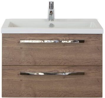 Seville Badmeubelset 80 cm - Tabacco - Keramische Wastafel Wit Djazz