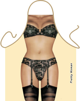 Sexy BBQ/Keuken schort voor vrouwen - Pretty Woman - Vrouw in lingerie - Cadeau - Moederdag