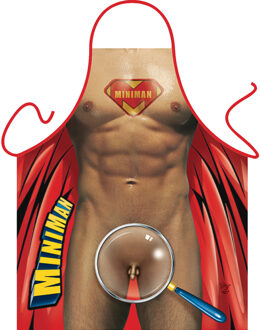 Sexy BBQ/keukenschort Mini Man - Vaderdag/vrijgezellenfeestje cadeau - one size Multi