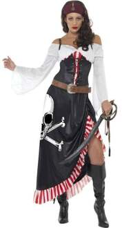 Sexy doodskop piraten kostuum voor vrouwen - L - Volwassenen kostuums