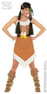 Sexy Indiaans verkleedkostuum Nikiti Bruin - Kastanje