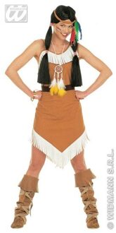 Sexy Indiaans verkleedkostuum Nikiti Bruin - Kastanje