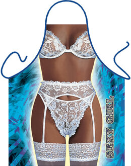 Sexy kookschort Sexy Girl in lingerie - verkleed schort - cadeau - moederdag - voor dames Multi