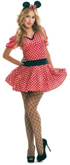 Sexy Mini Mouse Kostuum Vrouw Rood - Zalm