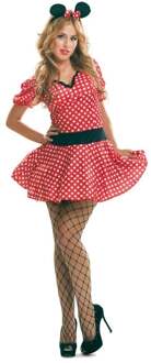 Sexy Mini Mouse Kostuum Vrouw Rood - Zalm