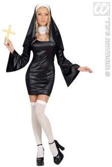 Sexy Nonnen kostuum Zwart