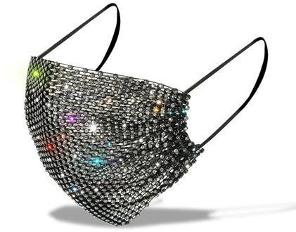 Sexy Shiny Rhinestone Tassel Mask Decoration Face Accessories Cover Face Jewelry for Women Wedding Nightclub Decoration