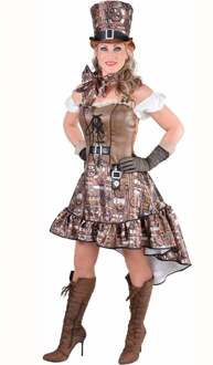 Sexy Steampunk jurk Bruin - Kastanje